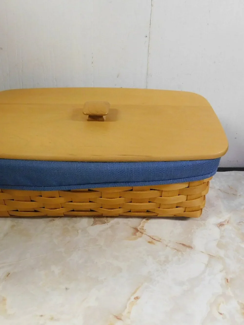 Longaberger 2002 Vanity Basket Combo Protector Liner & LId